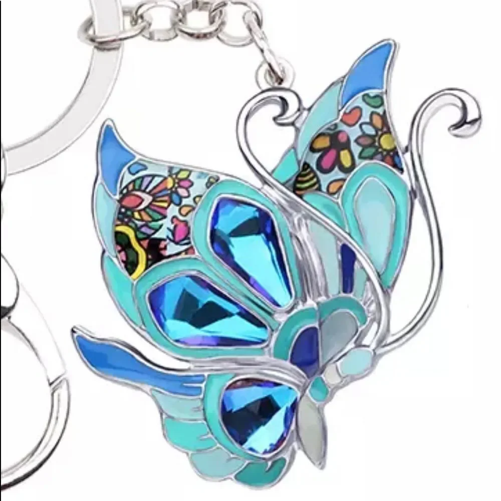 BLUE BUTTERFLY KEYRING‎